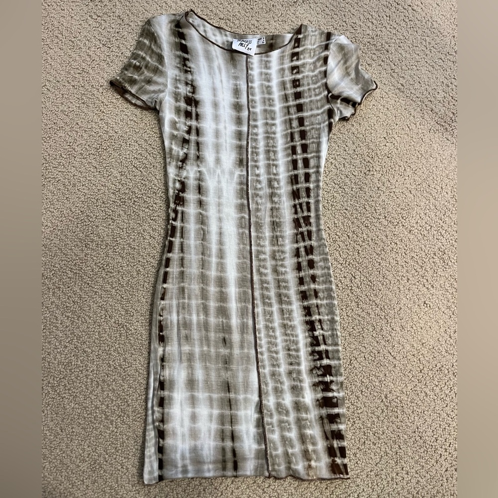 PRINCESS POLLY green tie dye dress